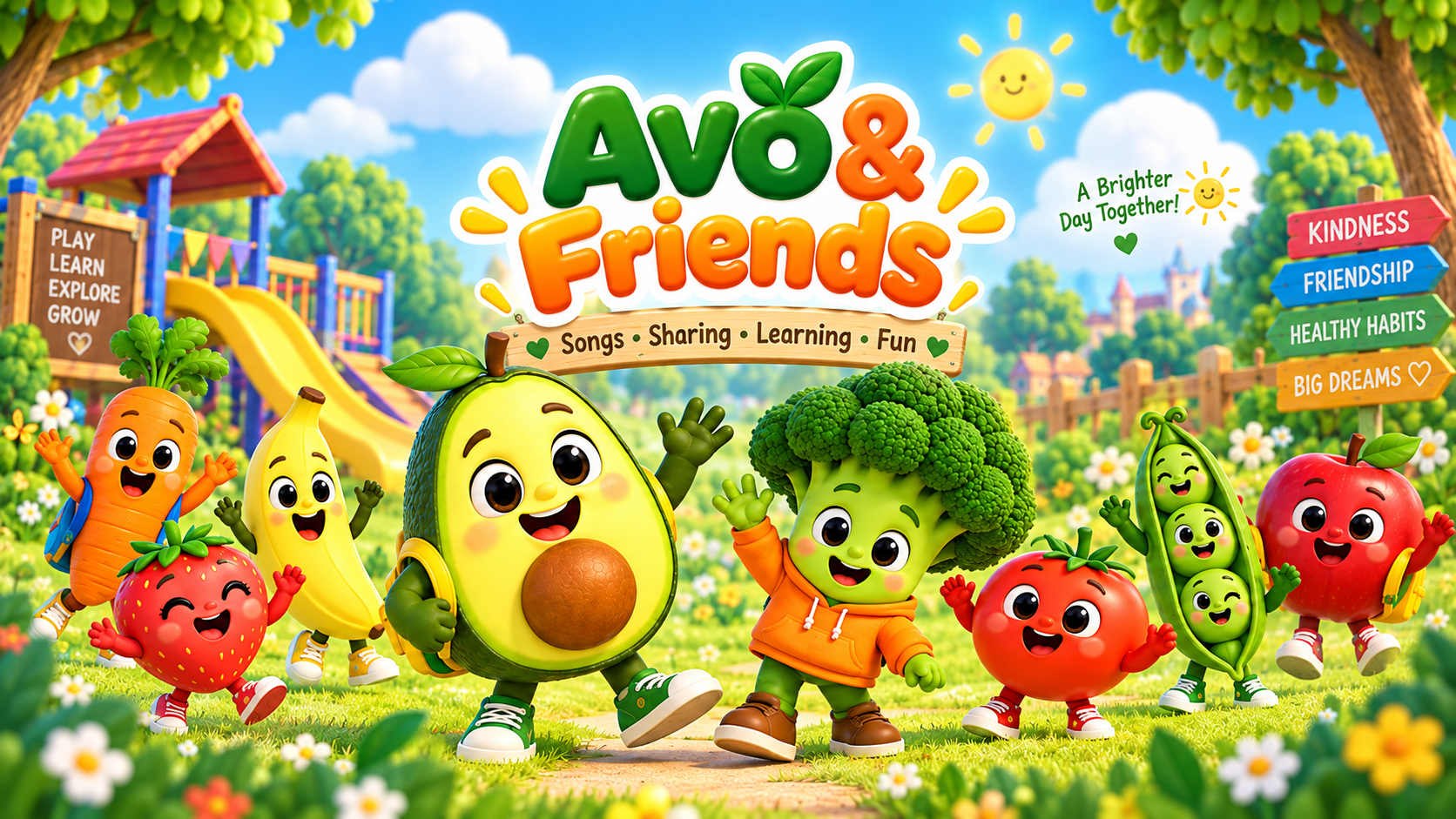 Avo, Brocco and friends playing together
